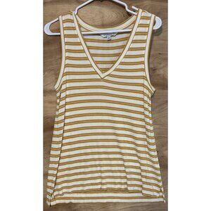 Liverpool Los Angeles Tank Top Women’s Sz M  Stripe Sleeveless V Neck